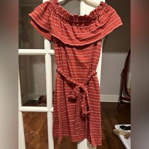 LOFT off the shoulder beach dress, size XS, EUC